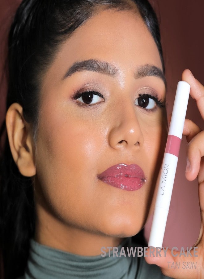 LAMIOR Peptide Glaze Lip Balm - Strawberry Cake| 3-in-1 Formula for Glossy Shine, Healing, and Nourishment | Pillowy-Soft Lips | Nourishes Dry Skin | Real Reviews, Juicy Results! - Image 4